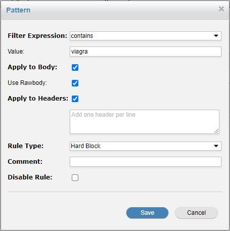 Pattern Filtering Example